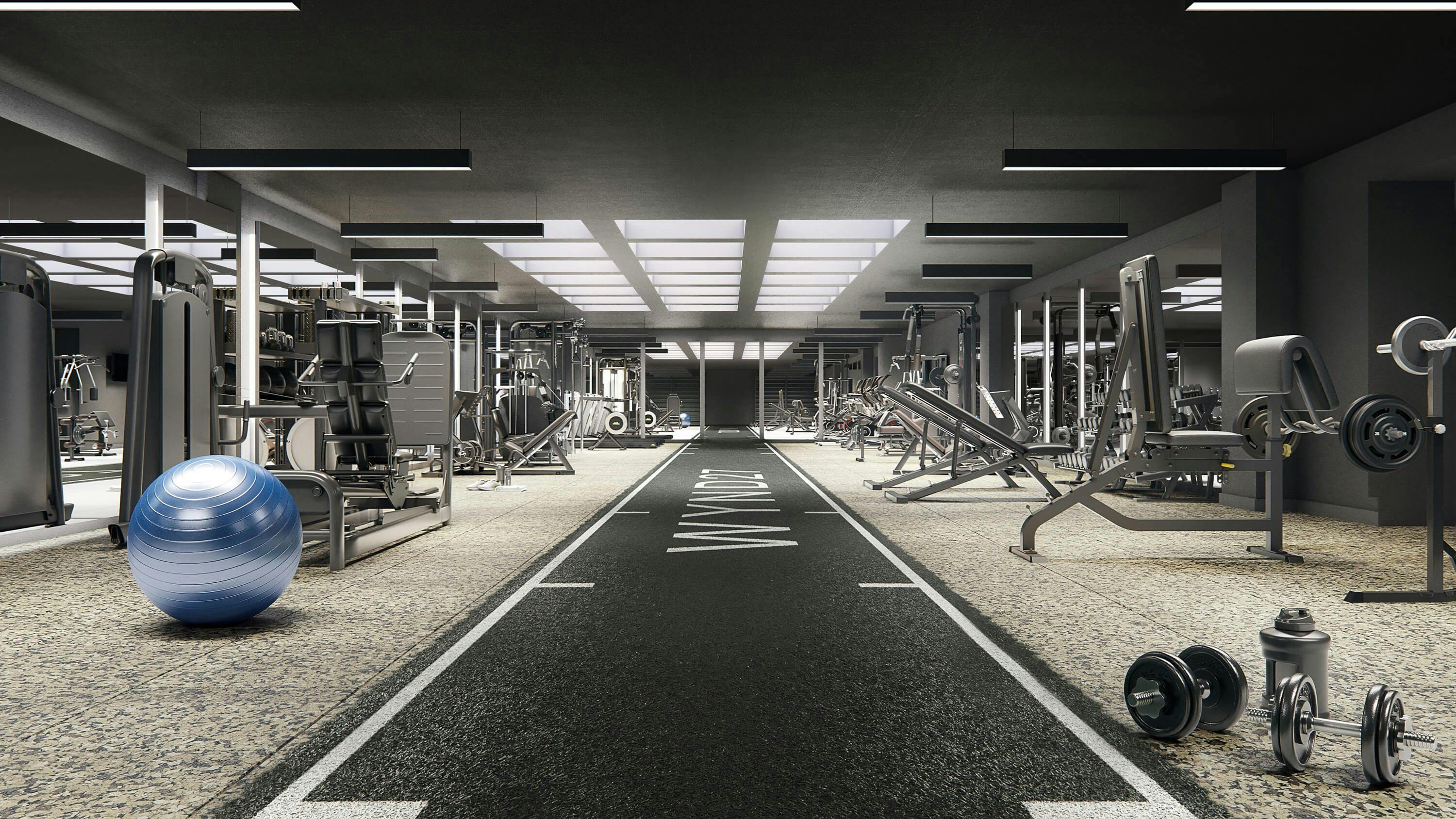 Fitness amenities at Wynd 27 & 28